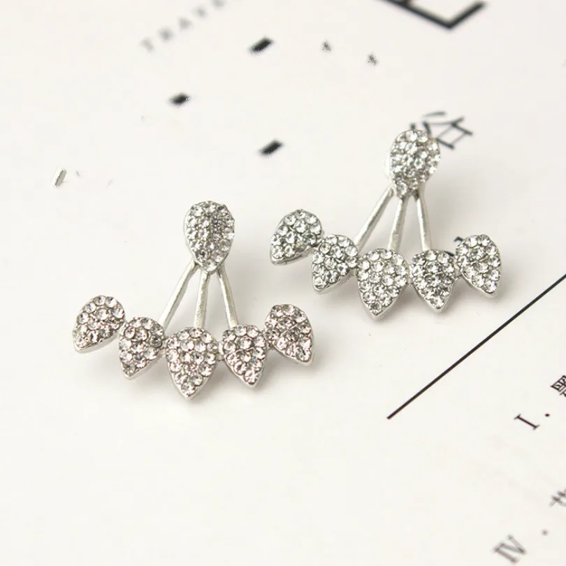 Женские Элегантные серьги ювелирные изделия висячие спереди и сзади Подвесные