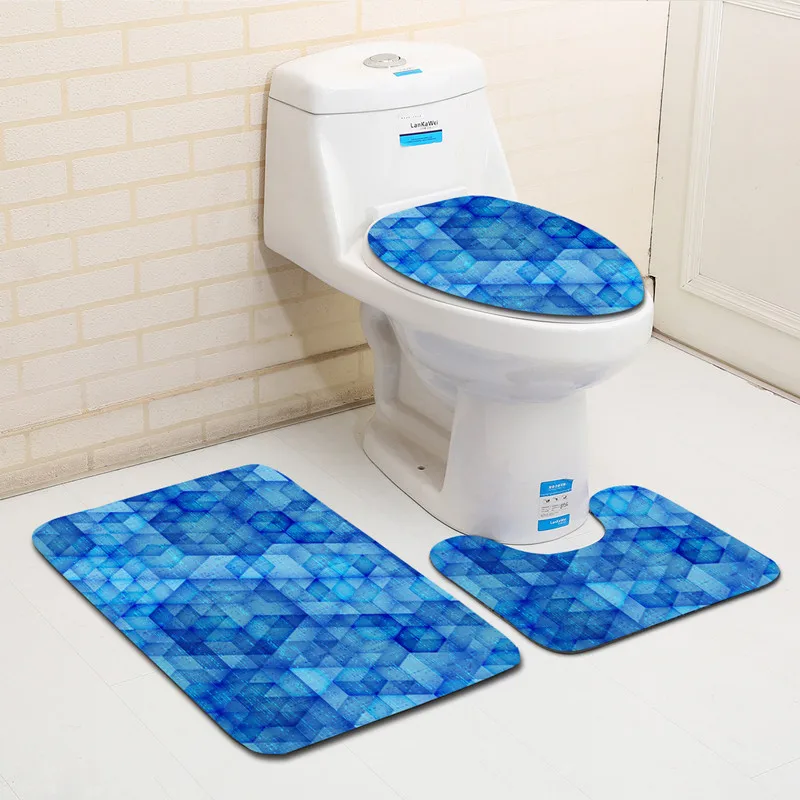 3 шт Серый горошек Banyo ванная комната ковер Туалет U тип коврик для ванной комплект Нескользящие Tapis Salle De Bain Alfombra Bano