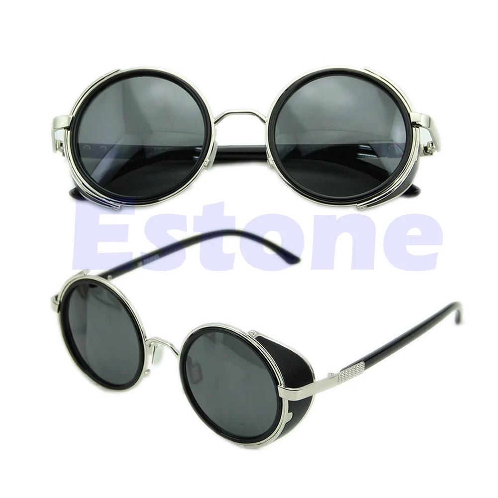08 Солнцезащитные очки Cyber Goggles стимпанк 50s круглые очки винтажные Ретро стиль Blinder - Цвет линз: 08