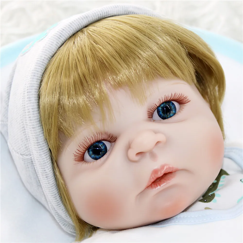 Горячая Распродажа куклы Reborn boy 23 &quot57 см полностью силиконовые reborn baby парик из