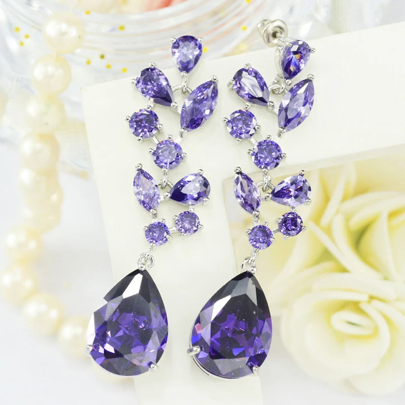 Pera Новое поступление кубический циркон кристалл круглая длинная большая висячая