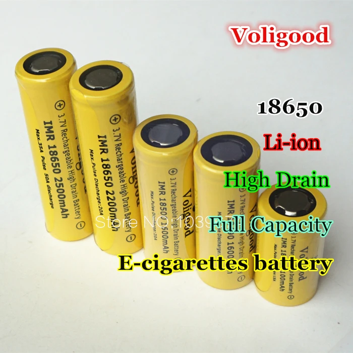 

Factory outlet Voligood IMR 18650 20A 2200mAh 3.7V lithium ion chargeable Rechargeable Li-ion Battery cells