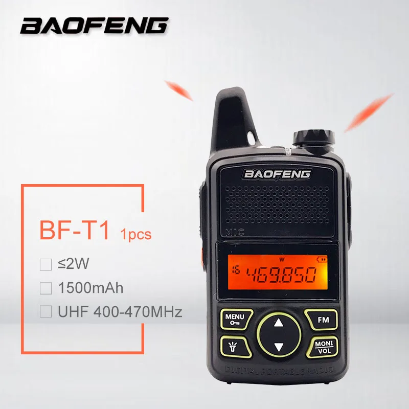 100% 1 шт. детская портативная рация BAOFENG BF-T1 MINI UHF | Мобильные телефоны и аксессуары