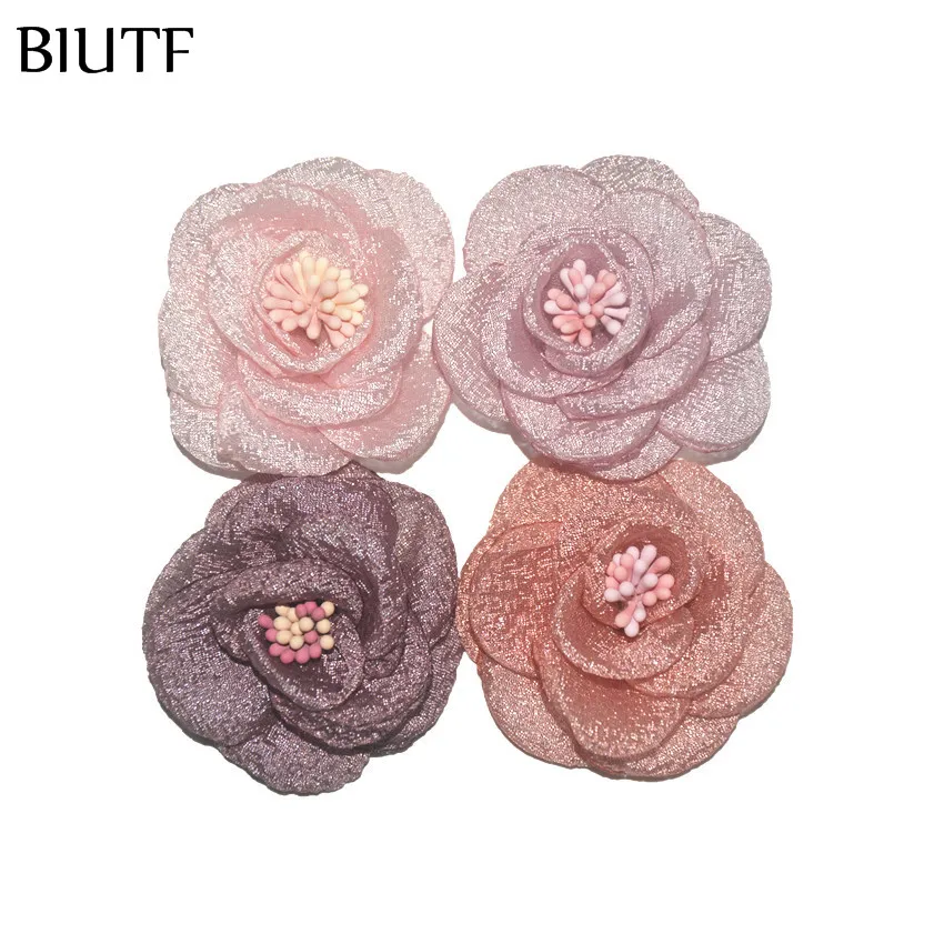 10 шт./лот 2 ''горящая шпилька с розовым цветком со стеменой плоской спинкой