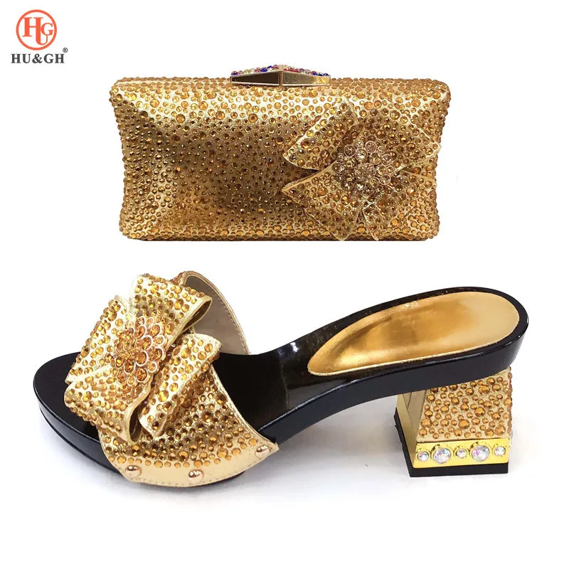 2019 г. Новое поступление летний комплект из туфель и сумочки оранжевого цвета в