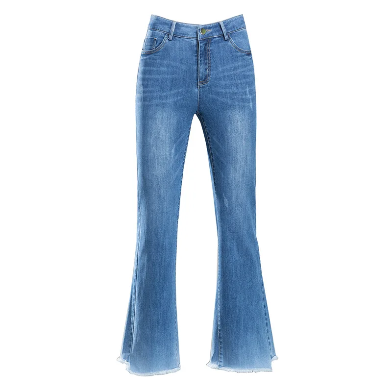 Женские повседневные джинсы с высокой талией брюки большого размера в Корейском