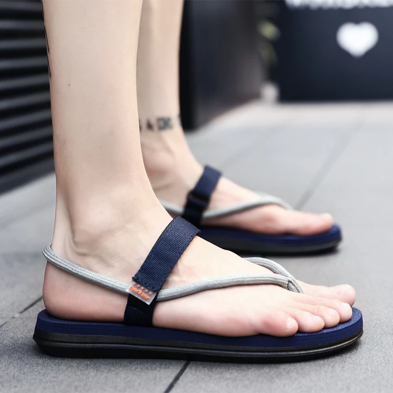 Сандалии мужские для пляжа модная повседневная Уличная обувь влюбленных