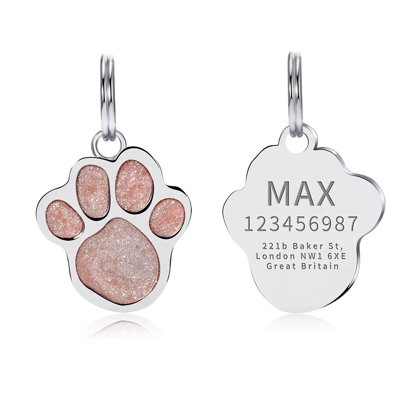 Индивидуальный заказ значок для собаки спереди Собака Лапы форма назад