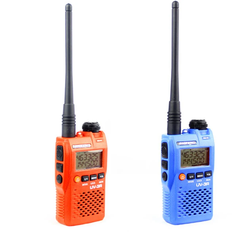 BaoFeng UV-3R, обновленная версия, дальний беспроводной портативный WalkieTalkie, двойной дисплей, профессиональный двухдиапазонный ЖК-дисплей, радио