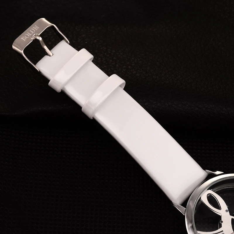 Лидер продаж часы в форме музыки с круглым циферблатом элегантные белые кожаные