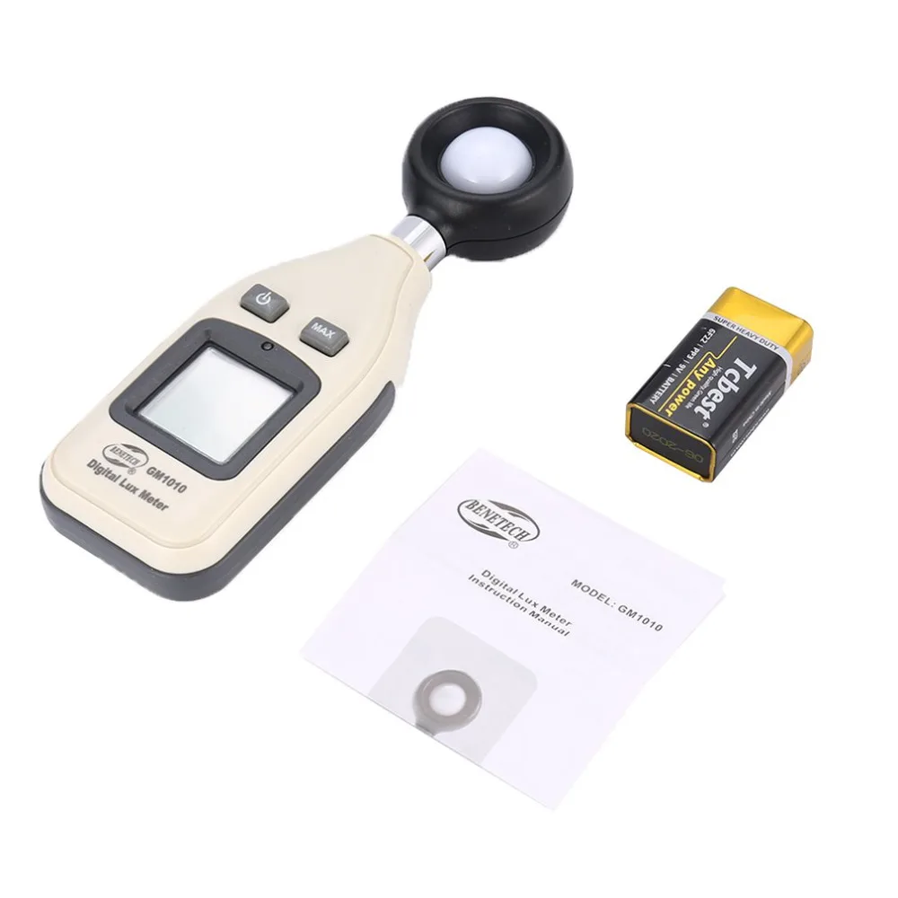 Benetech GM1010 цифровой свет Lux метр 200000 освещенность Lux/FC люминометр фотометр