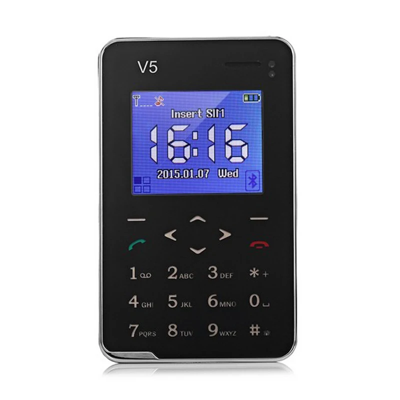 Новый товар ультра тонкий AEKU V5 карты телефон карман мини сенсорная клавиатура Quad