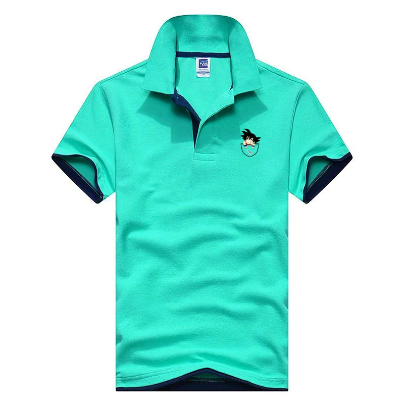 Мужская рубашка поло летняя хлопковая футболка с короткими рукавами для фитнеса