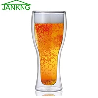 jankng 1 pcs clear unbreakable silicone clear cup red wine double wall glass beer cup whiskey cups glassware bar travel bottle