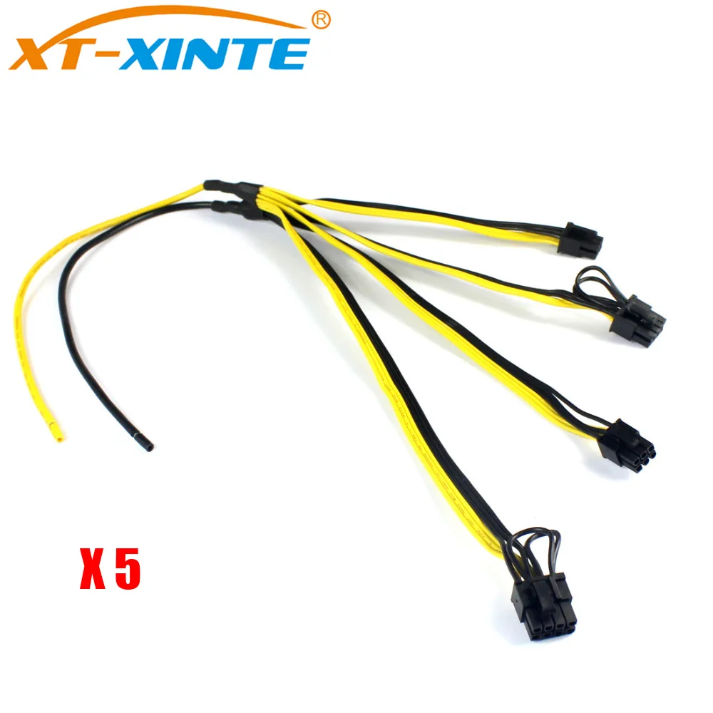 XT XINTE 5 шт. 6 контактный кабель питания с 4 портами модифицированные кабели для