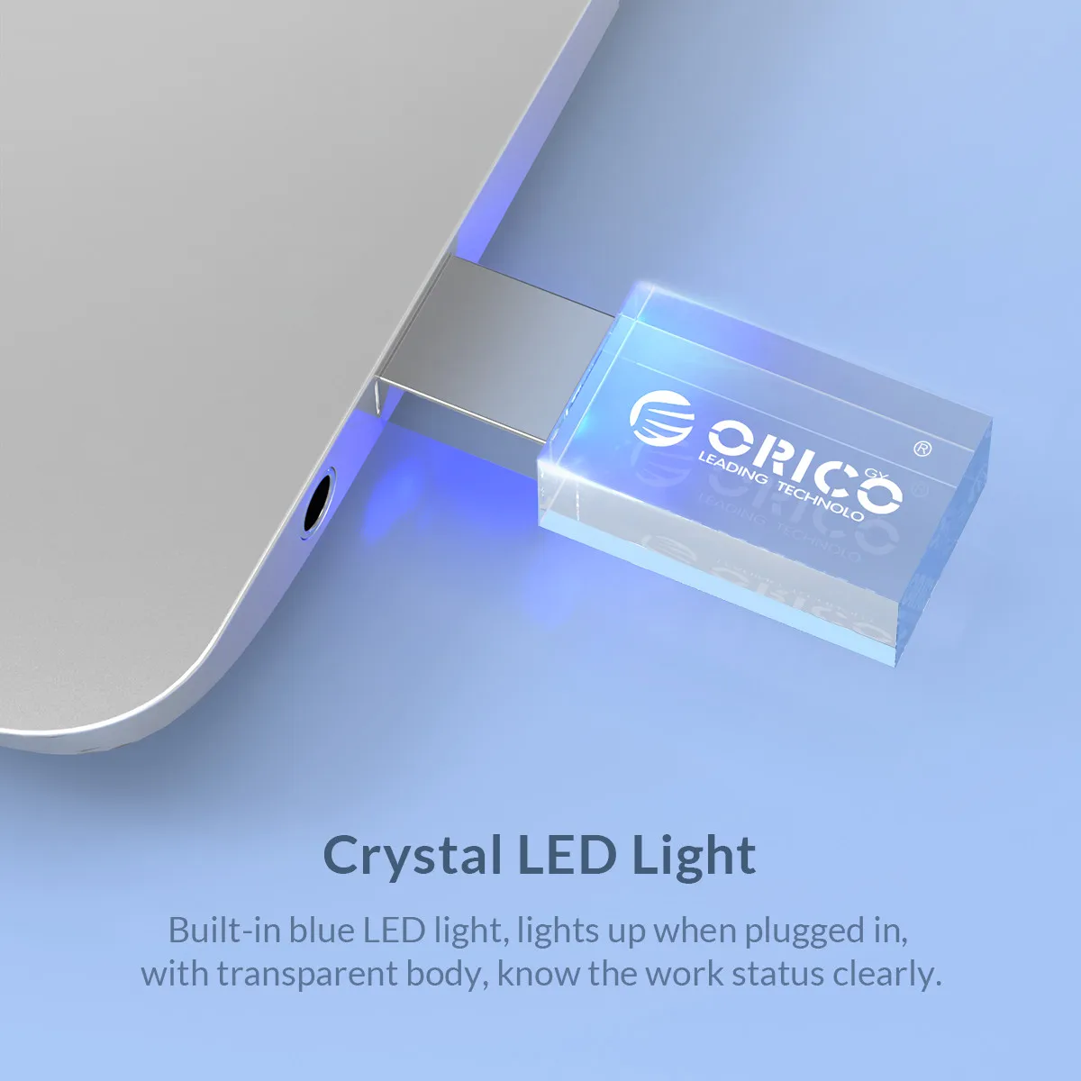 ORICO Crystal USB3.0 Flash Pen Drive 64GB 32GB 16GB Pendrive Waterproof U Disk Flash Memory Stick For Computer Mobile Phones