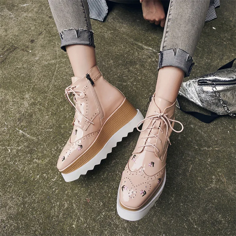 FEDONAS/Новое поступление женские ботильоны сезон осень-зима Теплая обувь на