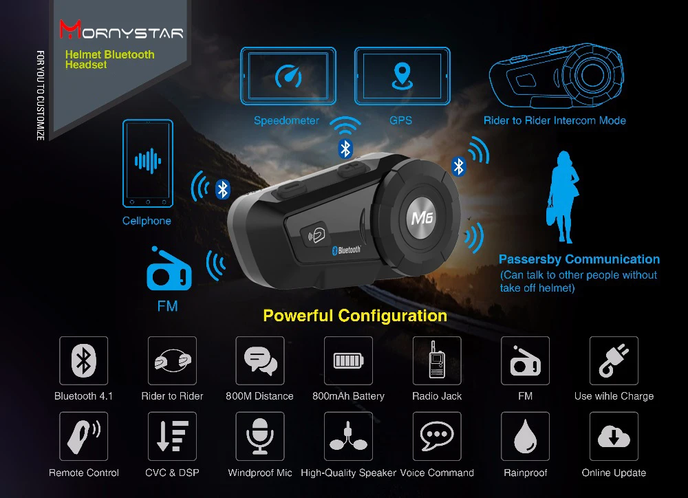 800 м Bluetooth Интерком мотоциклетный шлем гарнитуры для 2Rider BT беспроводная рация мото стерео переговорные MP3 gps FM радио