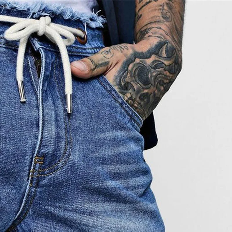2019 летние модные джинсовые шорты мужские джинсы рваные волнистые брюки | Мужская
