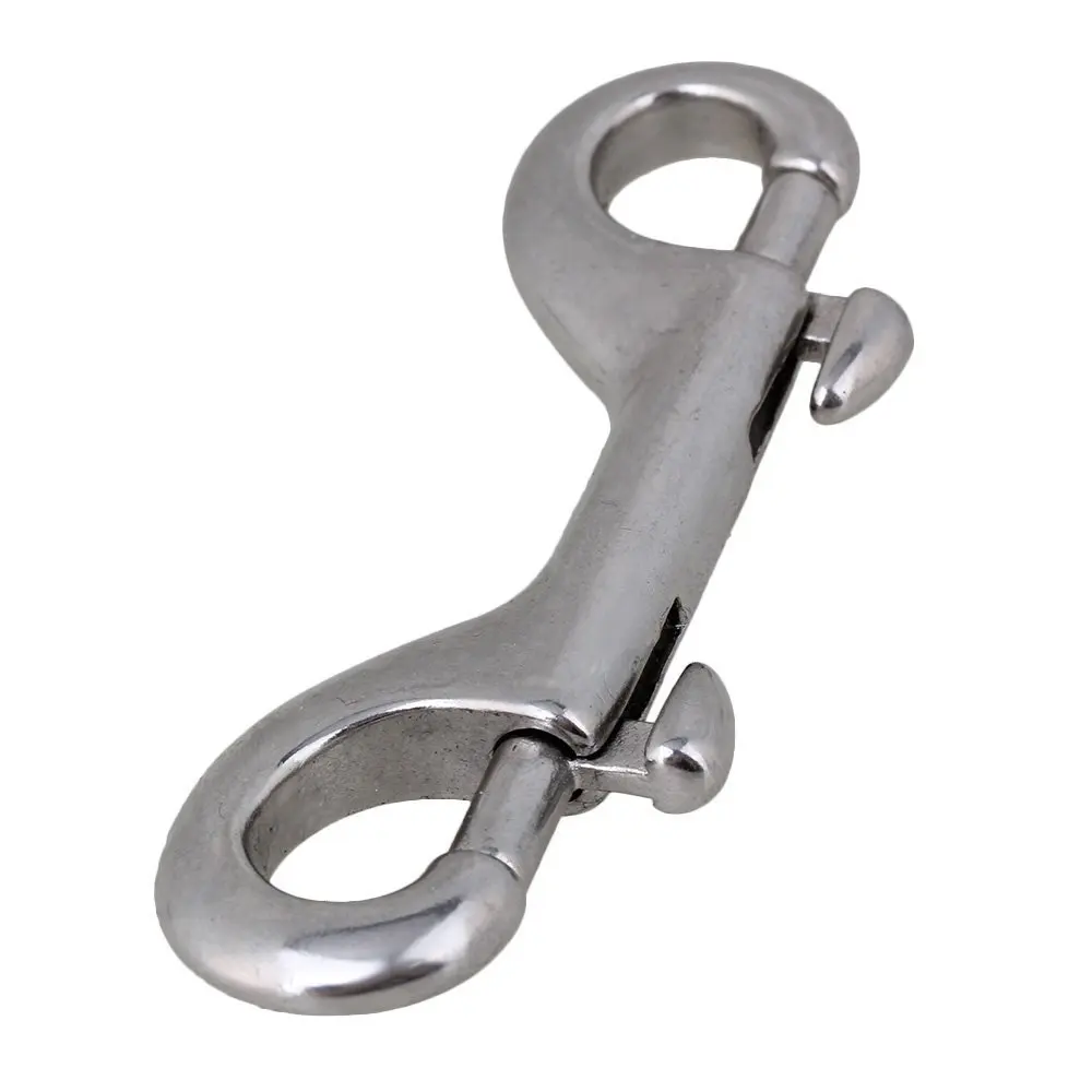 Двухсторонний болт кольцо для ключей защелкивающийся триггер цепь зажим 90 мм 304