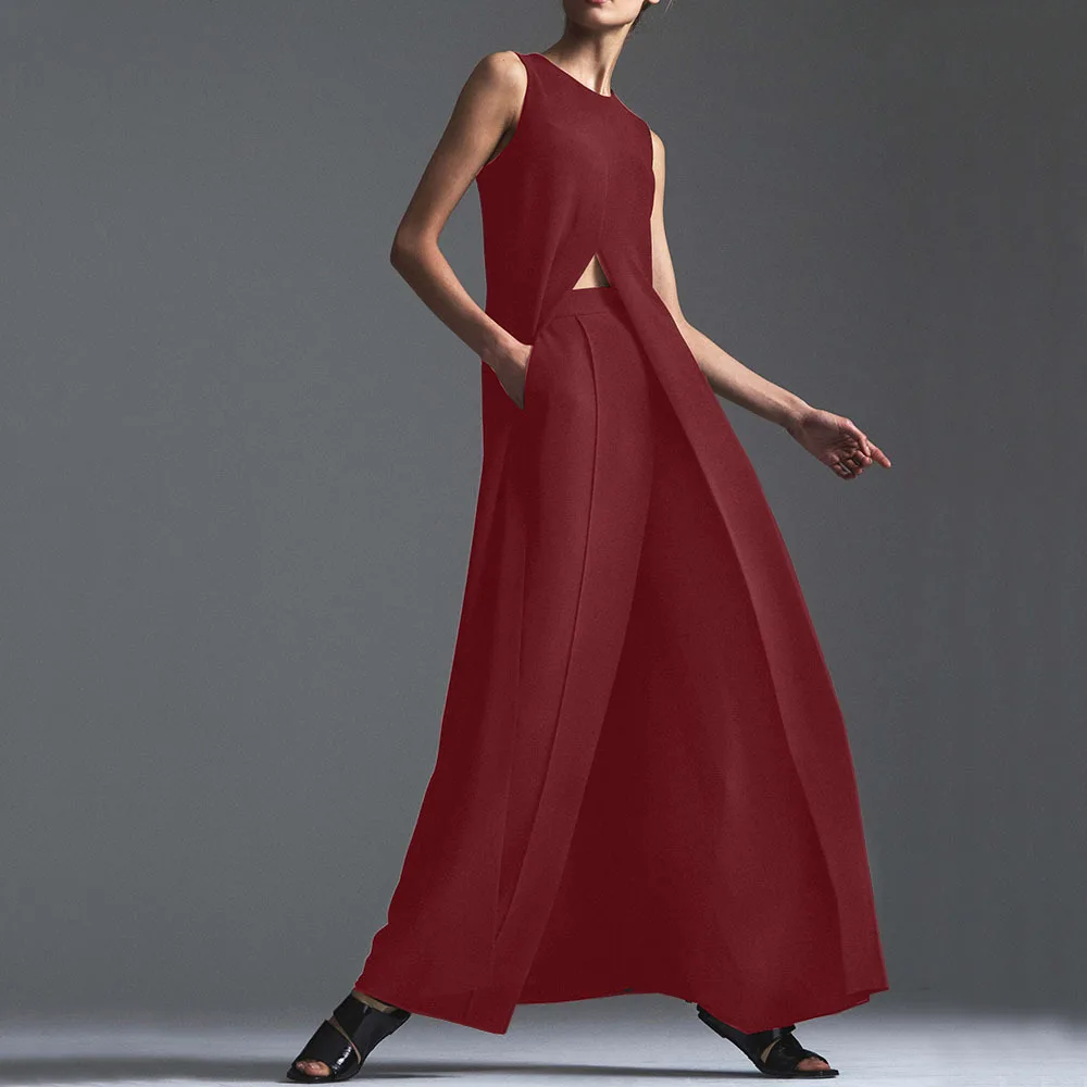 Женские топы + брюки женские праздничные летние с круглым вырезом модные