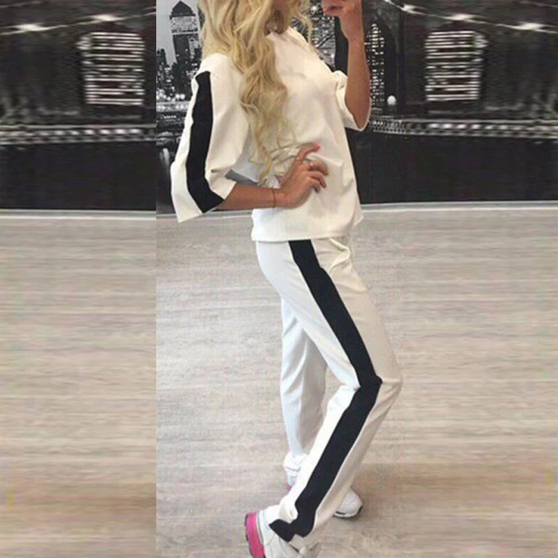 Лидер продаж спортивный костюм для женщин комплект из двух предметов толстовки