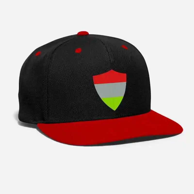 black red Значок шапка с вышивкой, Венгерская эмблема флага, щит, герб, Европа, Юнион, Budapest, унисекс, регулируемый бейсболка кепка - Цвет: black red