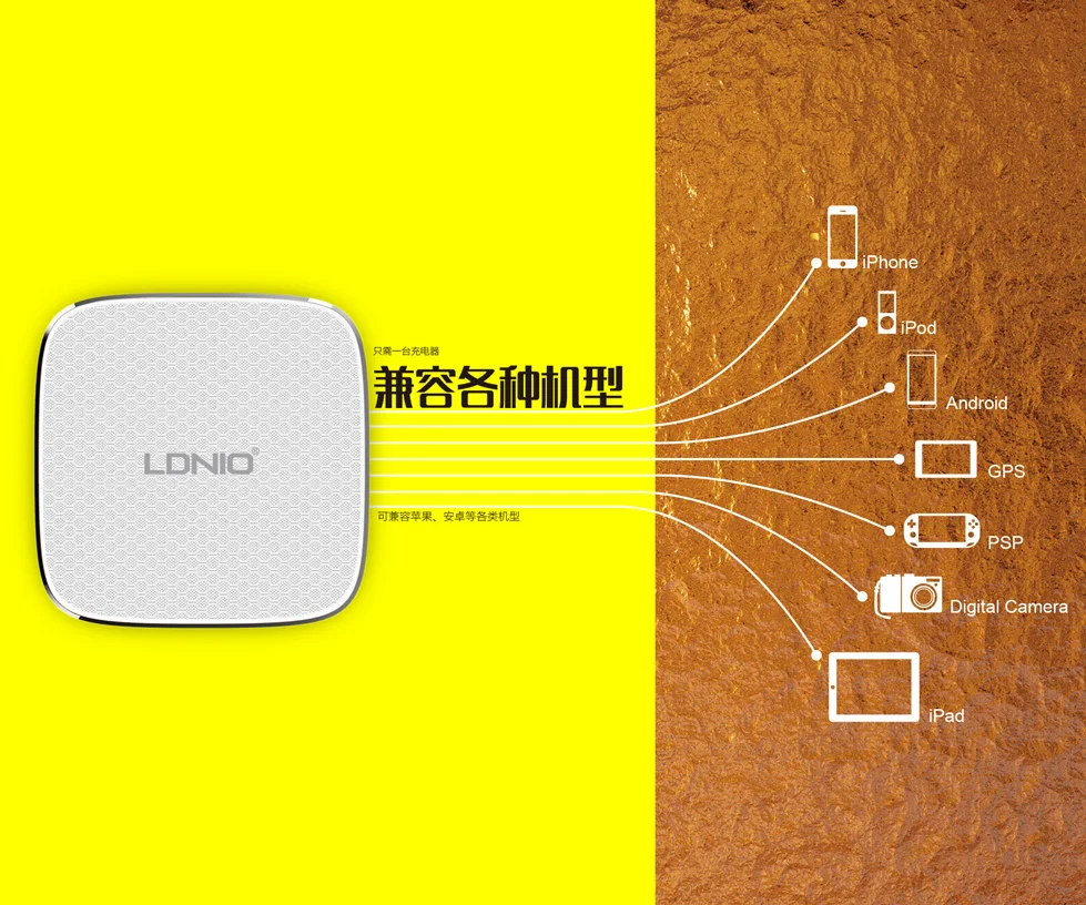 LDNIO A6704 Быстрая зарядка 2,0 6 портов USB быстрое зарядное устройство Универсальный адаптер для путешествий для samsung Xiaomi HuaWei