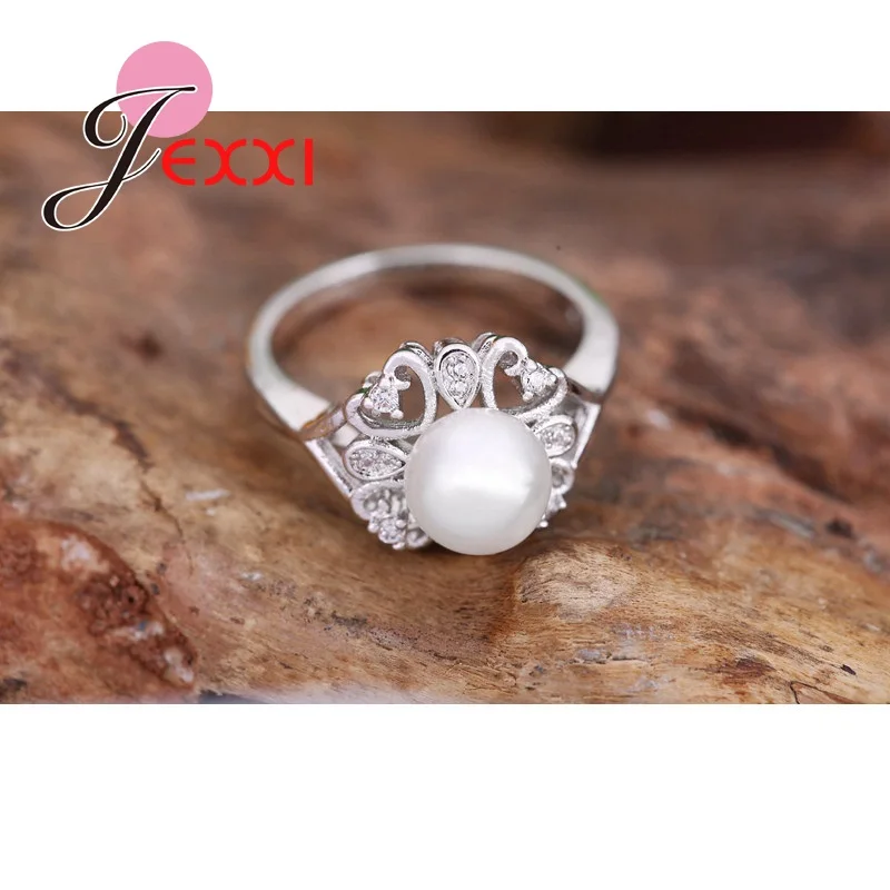 Женское кольцо из серебра 925 пробы с пресноводным жемчугом|wedding engagement ring|engagement rings