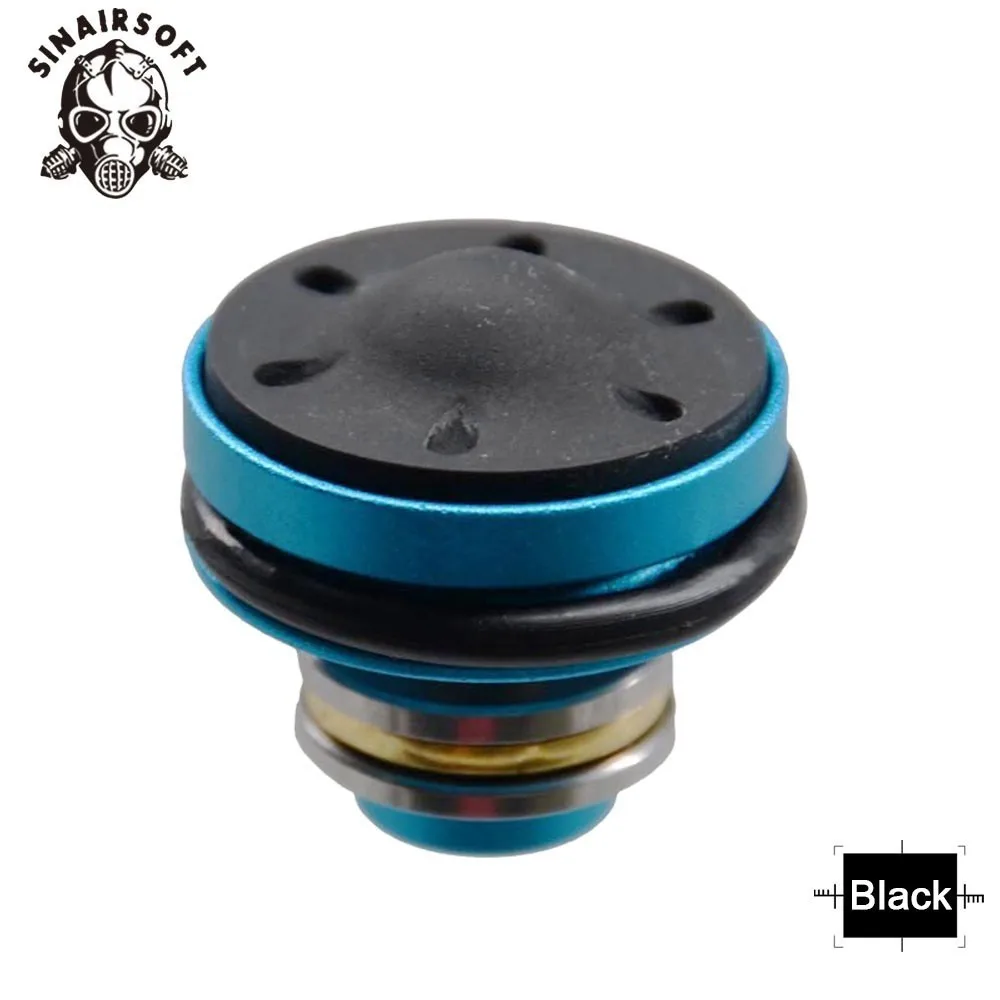 Black SINAIRSOFT AEG гриб Бесшумная головка поршня для Ver.2/3 набор обновления частей Страйкбол M4 АК AEG Коробка передач Охотничьи аксессуары Пейнтбол - Цвет: Black