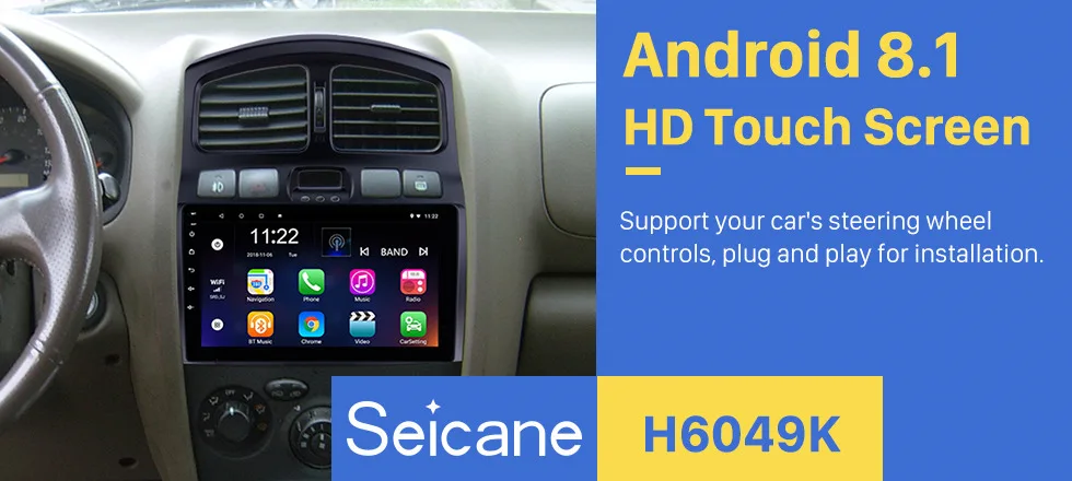 Seicane gps мультимедийный плеер радио для 2005 2006- hyundai классический Santa Fe 9 дюймов 8-core Android 8,1 2Din головное устройство