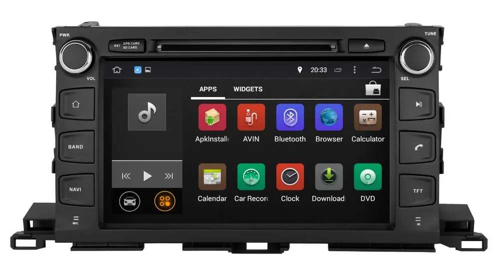 Android 7 1 Автомобильный DVD плеер для Toyota Highlander 2014 2015 с GPS навигацией Радио BT USB SD RCA AUX