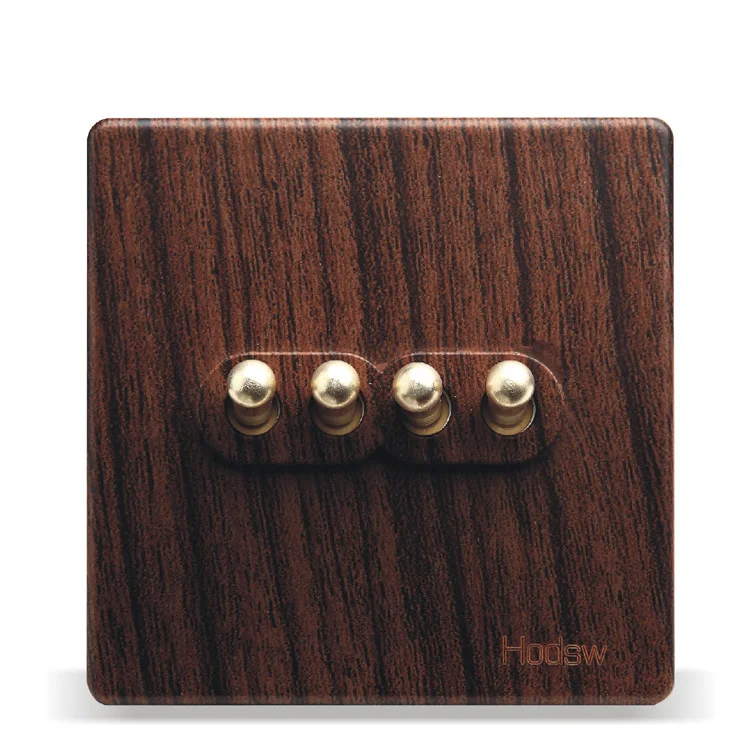 Домашняя настенная розетка 86 Деревянный Цветной антикварный переключатель три