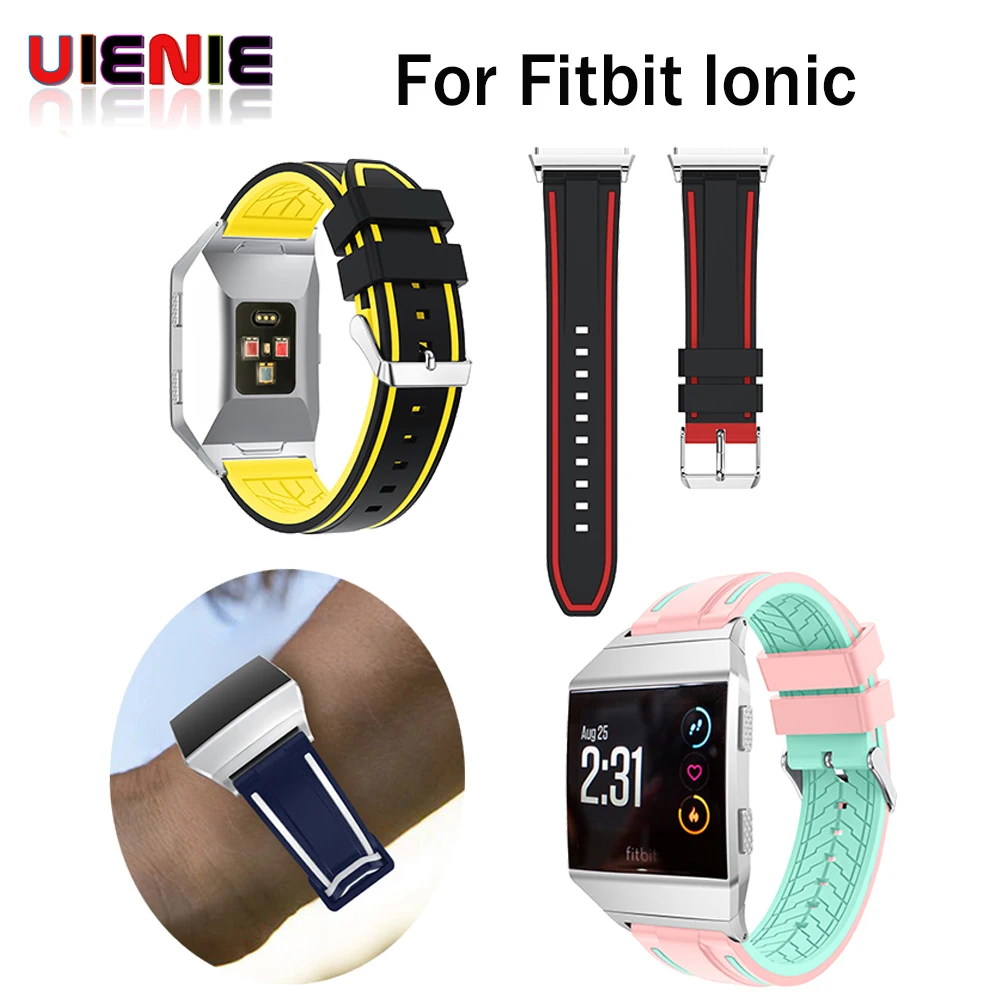 UIENIE Сменные силиконовые спортивные часы Браслет для Fitbit Ionic Смарт-часы ремешок регулируемый браслет аксессуар