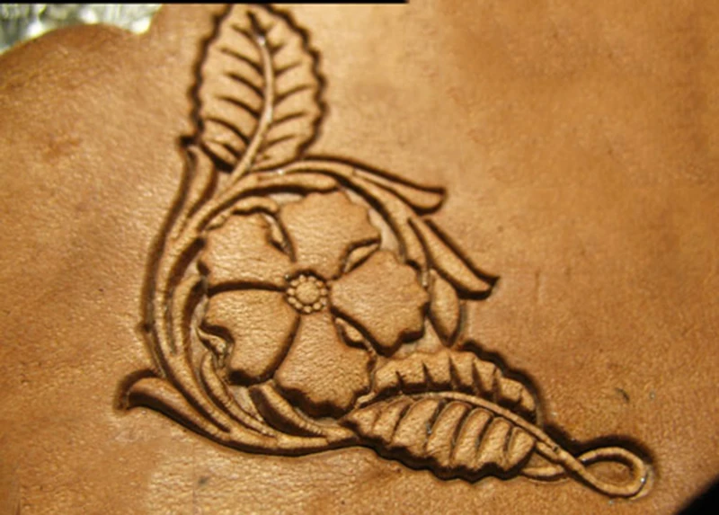 Tang dynasty flower design Hand-work unique design leather working tools carving punches stamp craft with leather carving tools