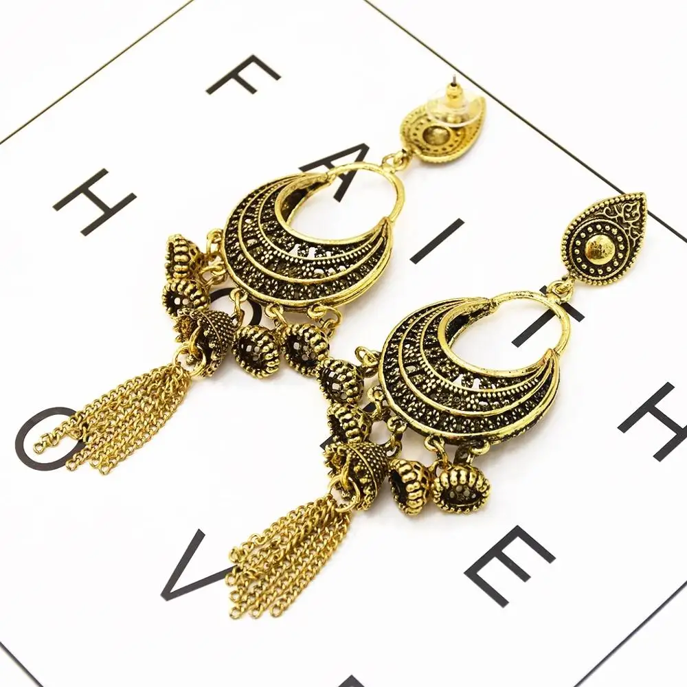 Афганский Тибетский винтажный Цыганский длинный кисточка капля для женщин