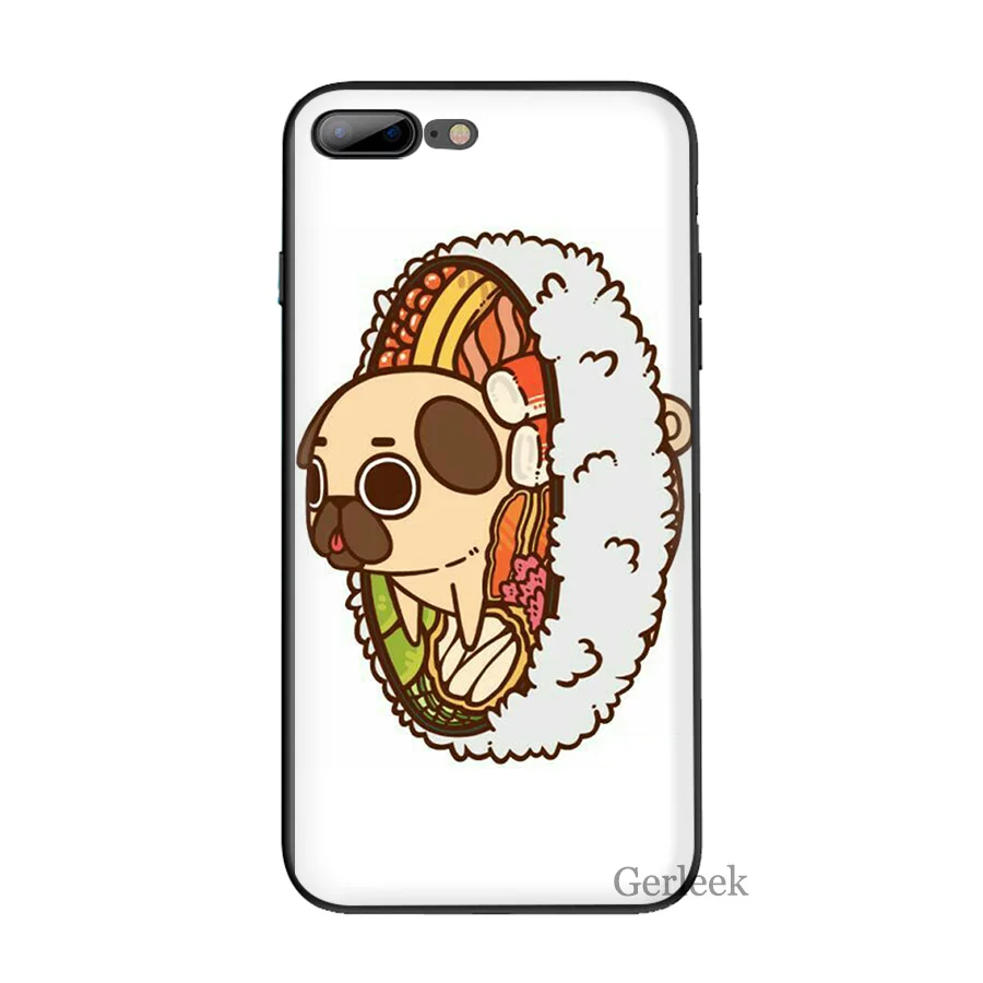 Чехол для телефона Sushi Pug новинка Fundas iPhone 6 6S 5 5S SE XR X XS MAX 8 7 Plus чехол|Чехлы-накладки| |