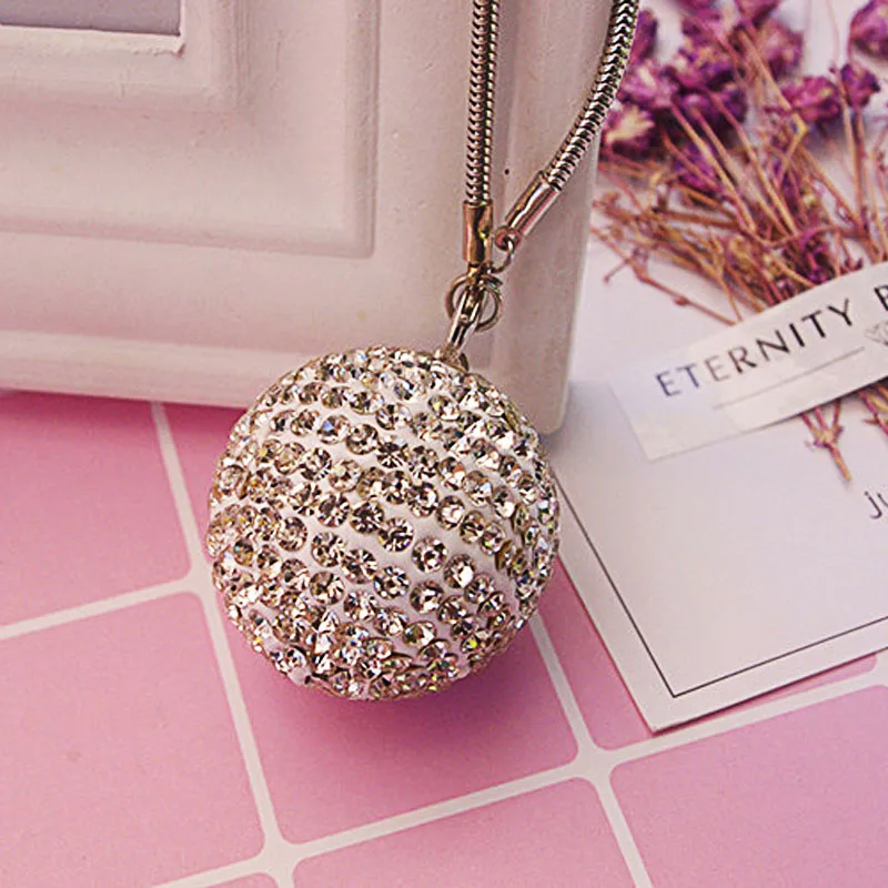 Автомобильный кулон с кристаллами и бриллиантами lucky ball для девочек ювелирные