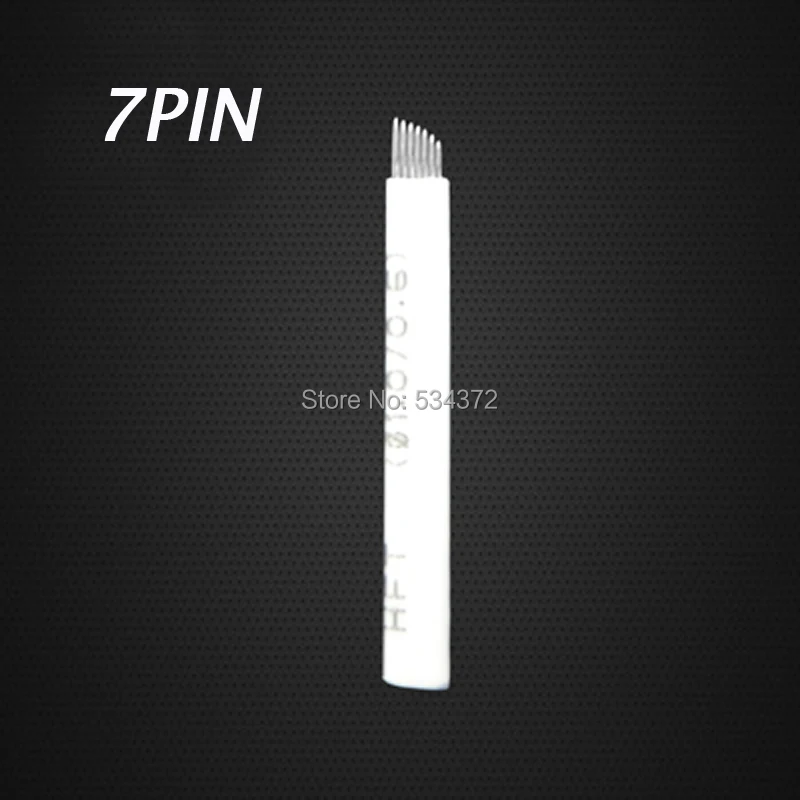 7 PIn микроблейдинг Лезвия Перманентный макияж ручное лезвие для бровей Иглы 3D