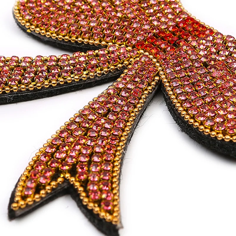 High Quality 1 Pair Red Bow Rhinestone Crystal for High Heels Shoes Manual DIY Shoe Decorations Wedding Party Shoes Accessories