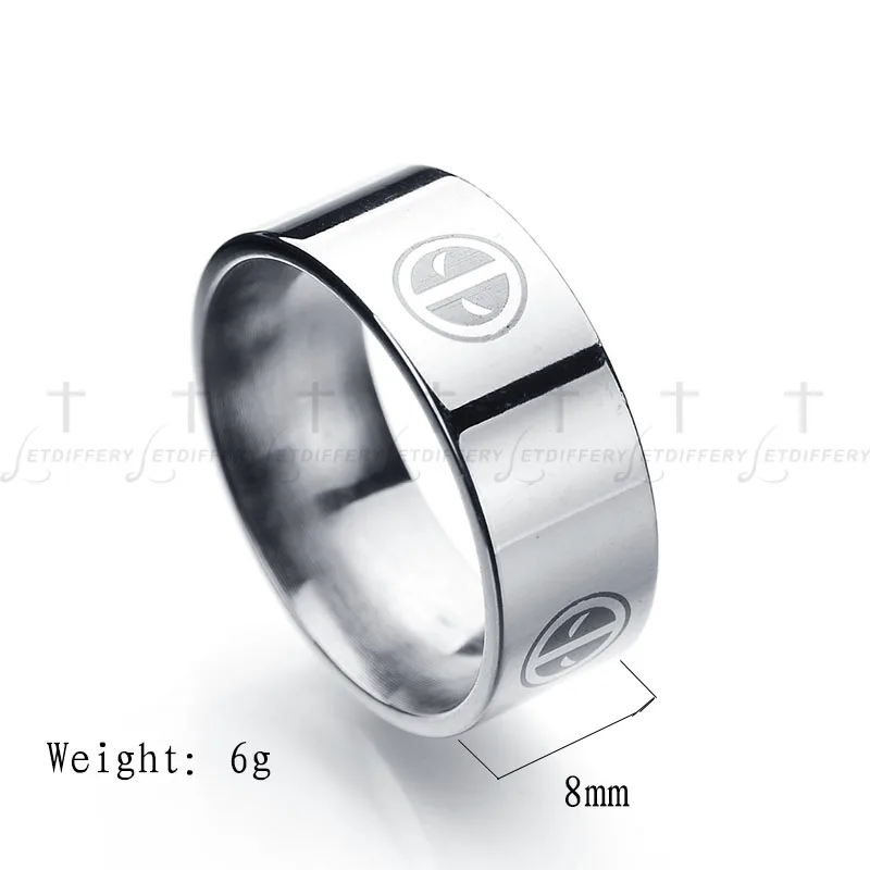 Мужское сувенирное кольцо в виде Дэдпула 8 мм|Кольца| |