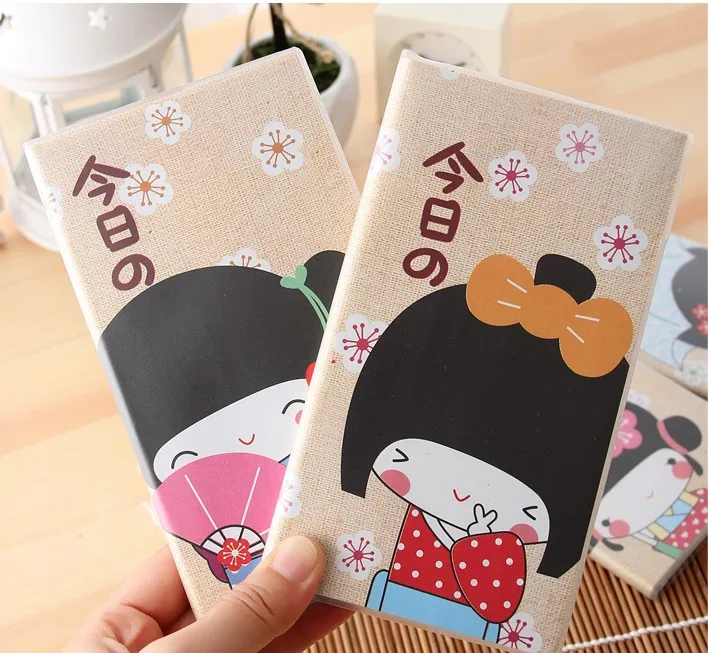 Милый ежедневник кимоно для девочек Карманный Женский дневник записная книжка