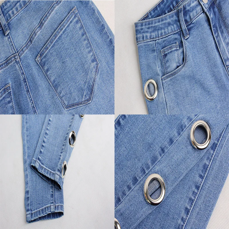 Future Time выдалбливают обтягивающие джинсы средняя талия эластичные женские модные