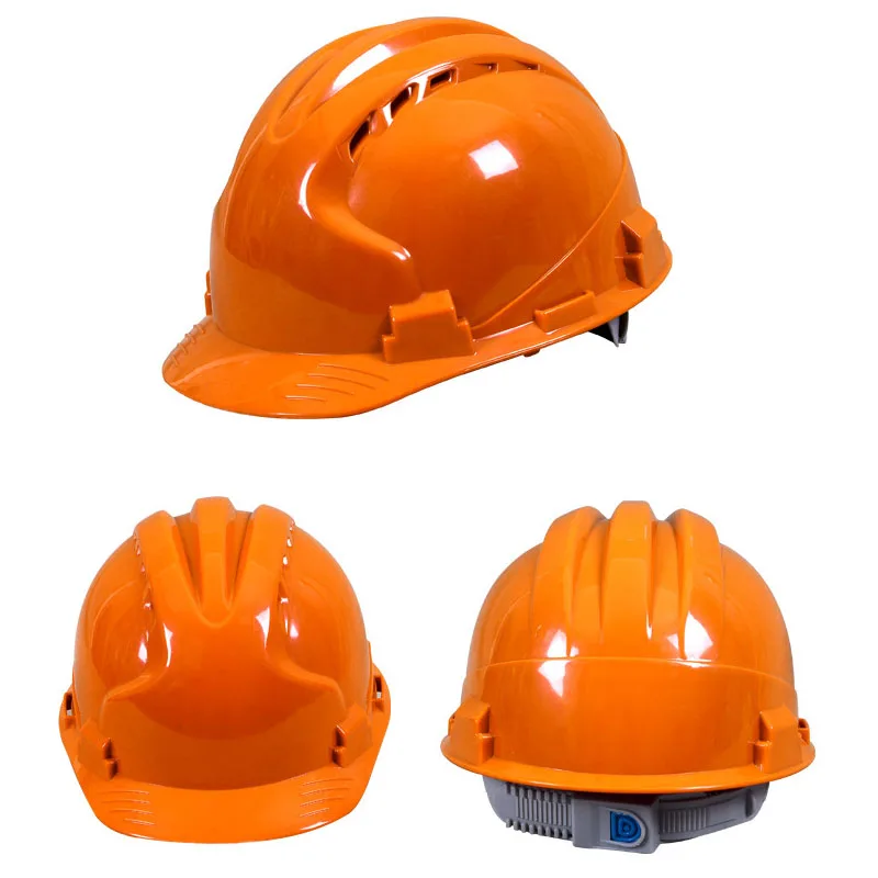 Оранжевый Защитный шлем из АБС-пластика, дышащие защитные рабочие шлемы, защита головы, защитный шлем, строительная жесткая шапка, шапка для инженеров - Цвет: Оранжевый