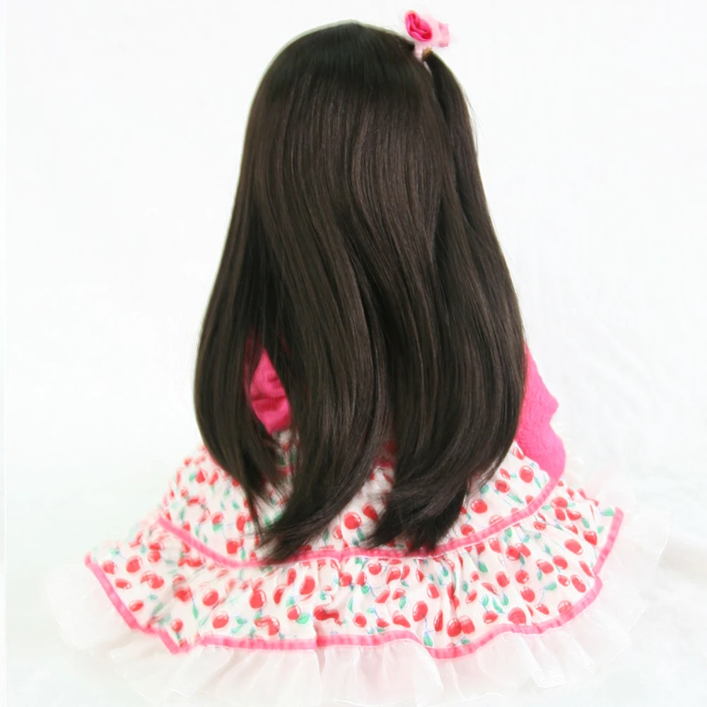 Черная кукла для девочек 24 &quot силиконовые куклы новорожденных Поддельные