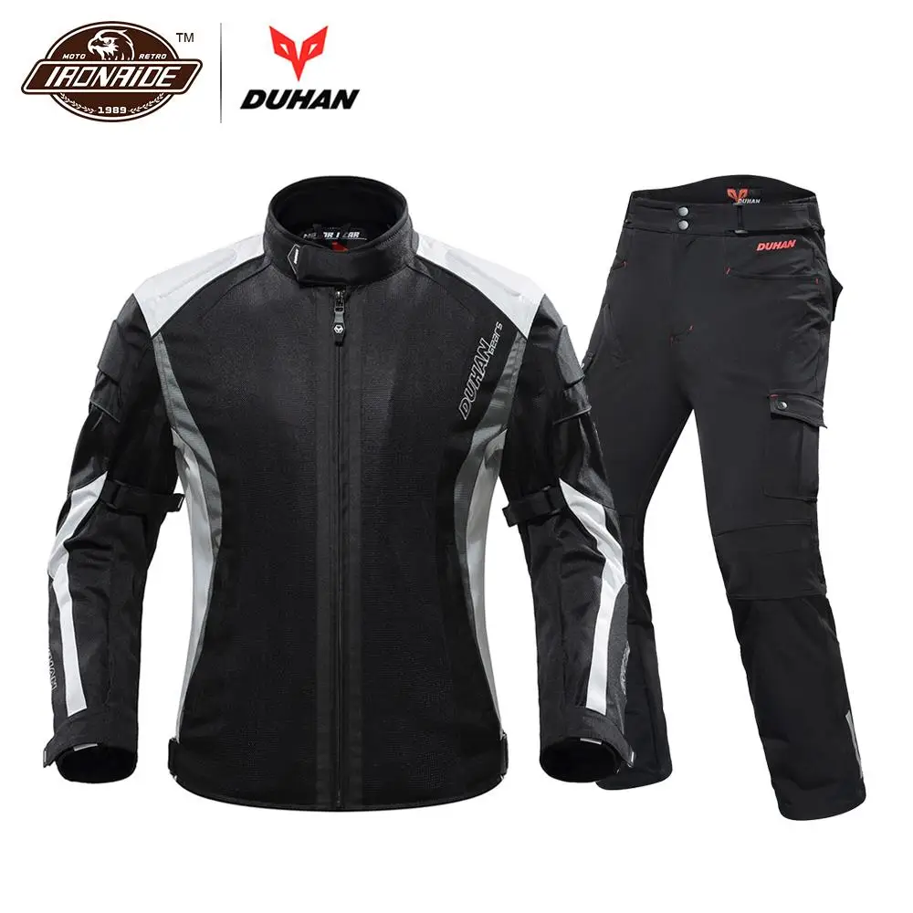 DUHAN мотоциклетная куртка мужская летняя Jaqueta Motoqueiro дышащая бронежилет