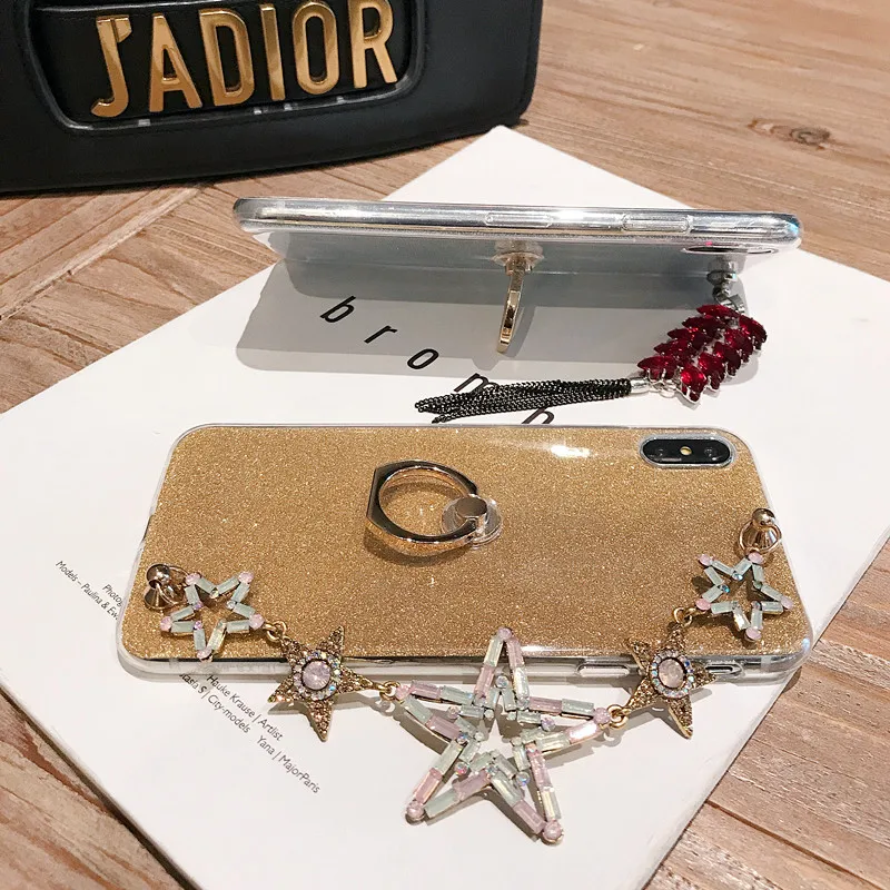 Gliiter Cases For Oppo R11S R11 R7 R7S R9 R9S Plus R17 Pro R15 Dream Mirror Ring Bracelet Cover Bumper |