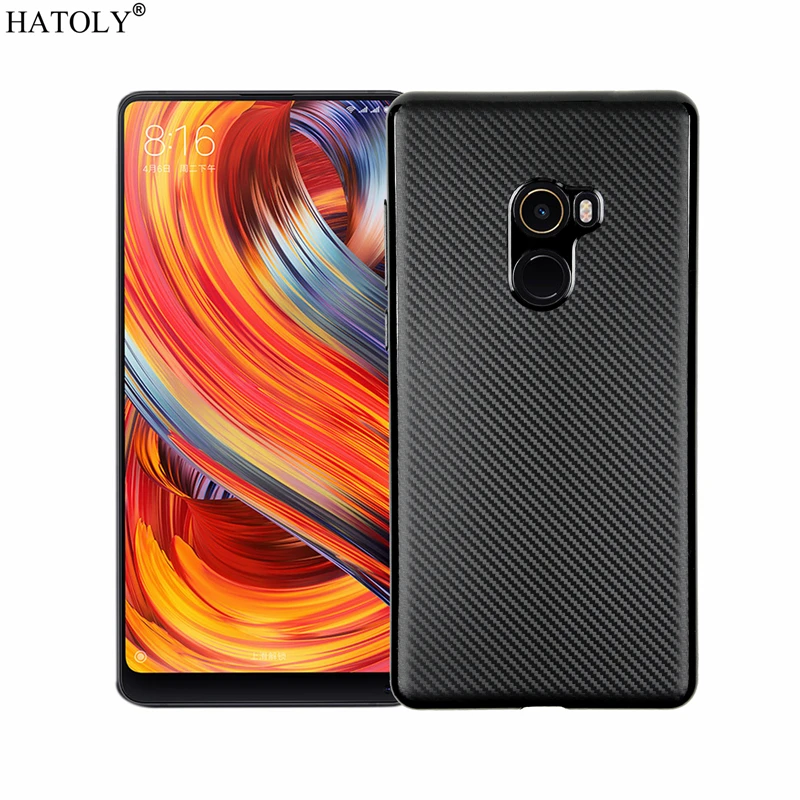 HATOLY для Fundas Xiaomi mi x 2 Чехол Xiaomi mi x 2 Ультратонкий Мягкий ТПУ/углеродное волокно задняя крышка для Xiaomi mi Mix 2 5,99"