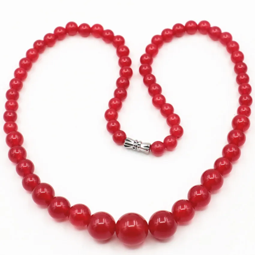 Женское колье-чокер с красными бусинами ожерелье из натуральных бразильских