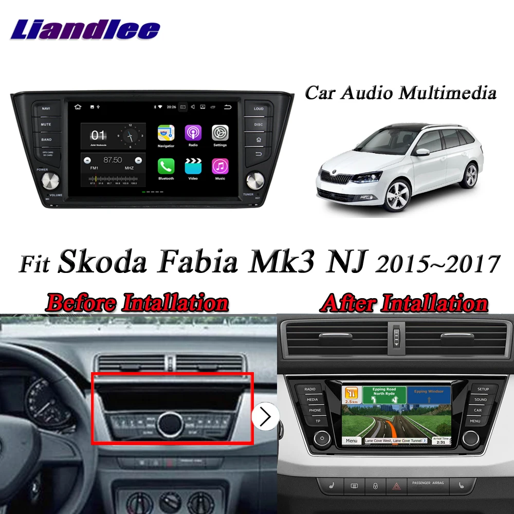 Liandlee автомобильная система Android для Skoda Fabia Mk3 NJ радио CD dvd-плеер gps Navi Карта Навигация HD Wifi FM BT экран мультимедиа